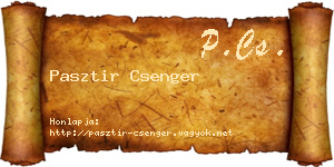 Pasztir Csenger névjegykártya